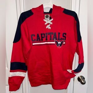 NHL Officially Licensed Washington‎ Capitals hooded fleece sweatshirt size SMALL